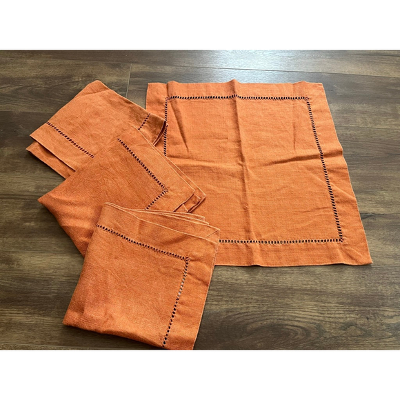 Williams Sonoma Set of 4 Fall hemp napkins - Picture 1 of 7